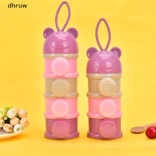 dhruw 3/4 capas bebé oso estilo portátil bebé caja de almacenamiento de alimentos bebé leche caja de alimentos cl