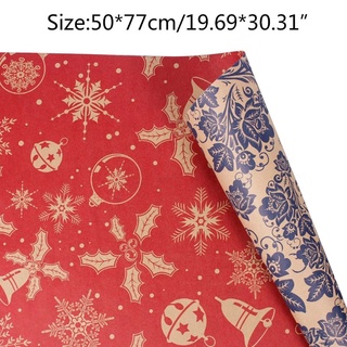memoria 5 piezas rollo de papel de regalo de navidad papel de regalo kraft papel kraft bolsa de regalo (2)
