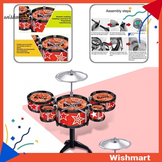 [WM] Enrich Thinking tambor juguete niños Jazz tambor conjunto meticuloso artesanía para Playmate