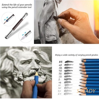 STEADY 33pcs Professional Sketching and Charcoal Drawing Pencils Kit Zipper Carry Bag Art Painting Tool Set for Drawing Sketching and Writing Art Supplies