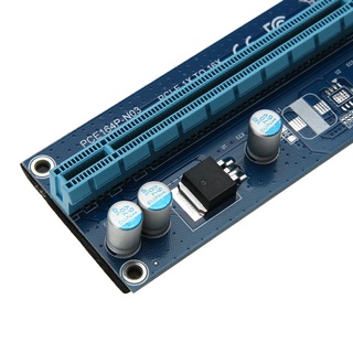 Elec tronics USB 3.0 PCI-E Express 1x to16x Extender Riser Card Adapter SATA Power Cable (9)
