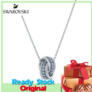 Swarovski charms collar Swarovski collar más entrelazado 125 aniversario moda collares cristal Kalung LadiesLOVE Gif con caja de regalo
