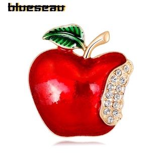 [blueseau] broche de aceite de gota de oro al389-a kc, broche de manzana, 3,1 x 3,3 cm, rojo (2)