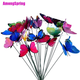[entre primavera] 10 pzs macetas de jardín mariposas decoración al aire libre colorida macetas decoración