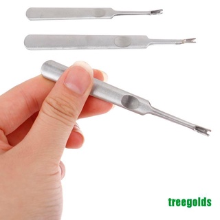 [Treegolds] Empujador de cutículas de acero inoxidable removedor de pedicura manicura herramientas de uñas