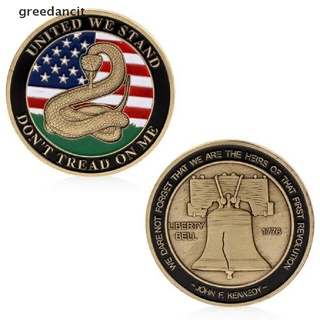 Greedancit United We Stand Don't Tread on Me 1776 Challenge Coins Collectibles Souvenir CL