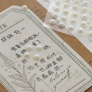1 hoja de plástico semicircular perla decoración pegatinas (2)