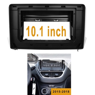 Doble Din Fascia para 2014-2016 PEUGEOT 2008 pulgadas Dash Kit estéreo GPS reproductor de DVD instalar envolvente marco de Panel