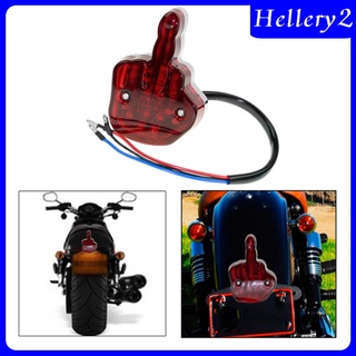 [HELLERY2] Único dedo medio Universal de la motocicleta de la luz trasera LED de freno trasero (7)