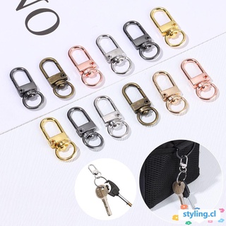 STYLING 5Pcs Hardware Lobster Clasp Jewelry Making Collar Carabiner Snap Bags Strap Buckles Metal DIY KeyChain Bag Part Accessories Split Ring Hook/Multicolor