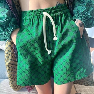 Fashion GG Ins 21s British Style Korean High Waist Shorts Colorful Old Patterns Summer Loose Casual Wide Leg Pants Womens In Stock