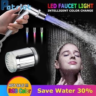 [ Color Change Stream Light Kitchen Bathroom Water Saving Shower Tap Faucet ][ LED Temperature Sensor Light Water Faucet ]