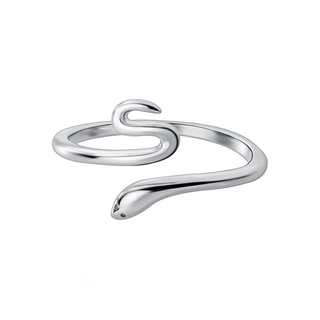 smallbrainssuper encantadora forma de serpiente abierta ajustable anillo de dedo para las mujeres simple anillo joyería sbs (2)