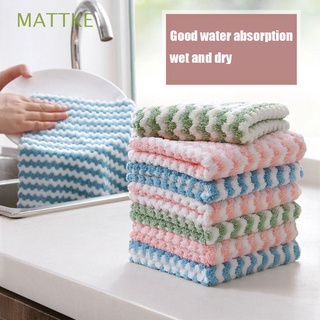 mattke lindo paño de limpieza engrosado paño de lavado toalla de cocina herramienta de microfibra rayas flor gadgets antiadherente limpieza trapo/multicolor