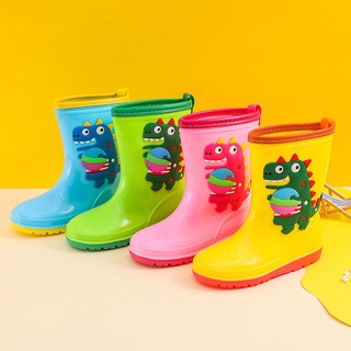 Niños zapatos de lluvia niña antideslizante impermeable tubo alto de la escuela media de los niños de la escuela primaria s: dgsjljx.my9.25 (6)