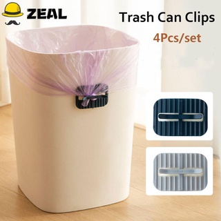 Zeal 4 pzs abrazadera De Plástico práctico Anti-deslizante práctico Para la basura/Bolsa De basura/Multicolorido