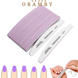 oramcurrent 100/180 lijado buffer herramientas de belleza de doble cara limas de uñas pedicura portátil profesional manicura cuidado de uñas