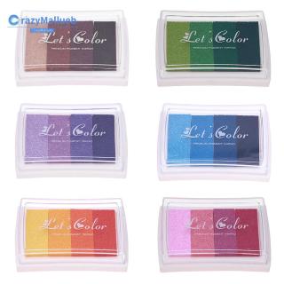 Cra-Stock Home Supply 4 colores gradiente Inkpad DIY sello de tinta de color almohadilla de impresión de los niños papelería (2)
