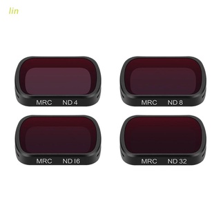 lin 4 unids/set filtro nd kit nd4 nd8 nd16 nd32 filtros de lente de cámara neutral densidad conjunto compatible con osmo pocket 1/bolsillo 2 cardán (1)