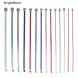 [BrightMoon] Agujas de tejer de aluminio de 14 tamaños afganos a gancho de ganchillo de 11 mm