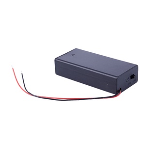 2 piezas de plástico encendido/apagado interruptor de batería titular con tapa negro 4 x 1,5 v aa y 3.7v 2x 18650 (7)
