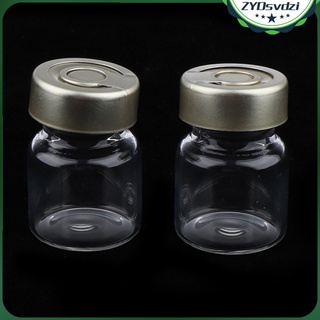 20 paquetes de viales de vidrio transparente con tapa de aluminio para aceites esenciales, aromaterapia, fragancia, sueros