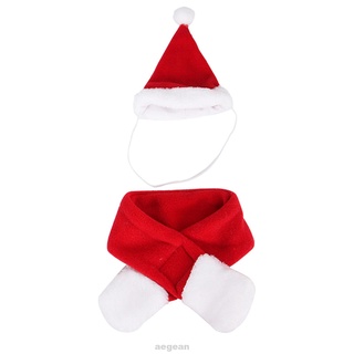 Festival Decoración De Navidad Vestido De Año Nuevo Mascota Pañuelo Conjunto De Sombrero