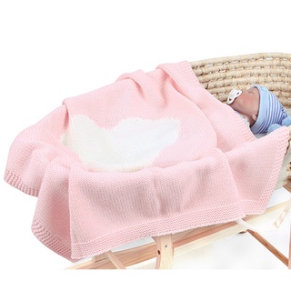 arca 95x75cm cochecito de bebé cuna de punto manta de punto recién nacido niños pequeños envolver envoltura (9)