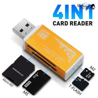Mysweetgirl adaptador multifuncional USB Micro-SD/TF/CT/MS/SDHC/MMC lector de tarjetas de memoria