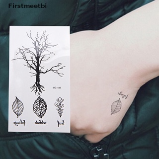 [firstmeetbi] hoja árbol temporal tatuajes cuerpo brazo pierna impermeable flash tatuaje pegatinas nuevo caliente