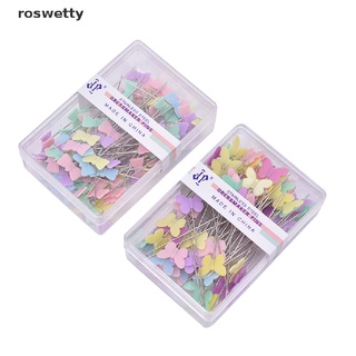 roswetty 100 unids/lote accesorios de costura patchwork pin con caja diy botón cabeza pines diy cl