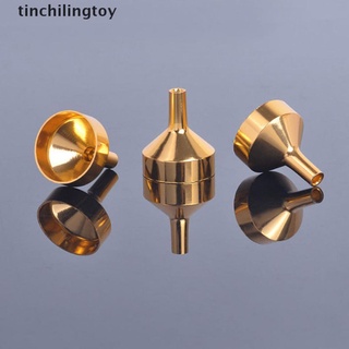 [tinchilingtoy] 10Pcs Mini Metal Funnels For Filling Bottles Refill Liquid Perfume Essential Oil [HOT]