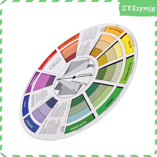 Artist\\\'s Color Wheel Paint Color Mixing Guide and Harmony Wheel Match Chart