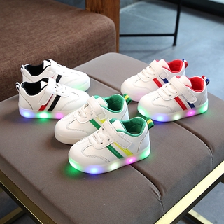 zapatos de niño 2020 nuevo led luz de ocio zapatos de bebé zapatos de junta flash zapatos planos