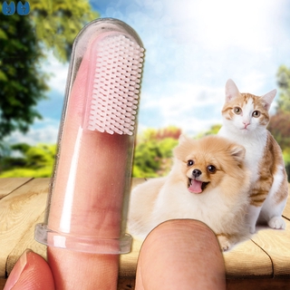 『27Pets』Super suave cepillo de dientes de dedo para mascotas/cepillo de peluche para perros/perros/herramienta de dientes sarro/suministros de limpieza para perros/ga