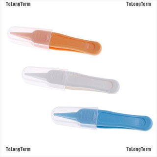 ToLongTerm 2 piezas de plástico para bebé, cuidado de seguridad, oreja, nariz, ombligo, limpieza, pinzas, limpiador de pinzas (8)