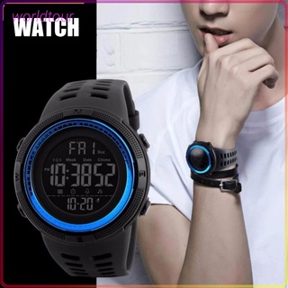 Mens Sports Watch Chronograph Alarm Clock Digital Watch Life Waterproof Dual Time Countdown Stopwatch New