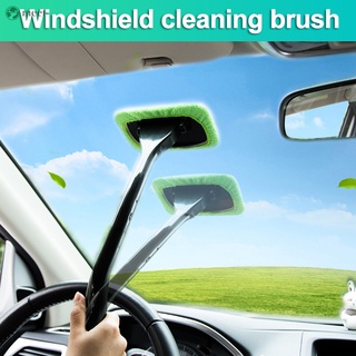 Ventana parabrisas herramienta de limpieza de microfibra paño limpiador de coche cepillo con mango desmontable Auto interior limpiaparabrisas de vidrio