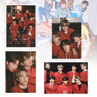 HFZ 4Pcs/Set BTS Paper Photo Map of The Soul Collective Picture Wall Decor Poster