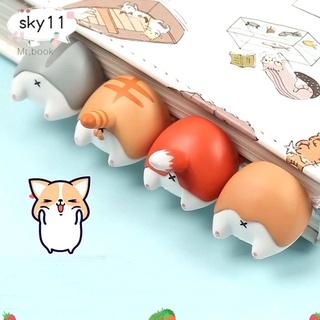 SKY 1PC regalo culo marcadores libro perro marcadores de dibujos animados estilo Animal nuevo DIY gato papelería suministros escolares