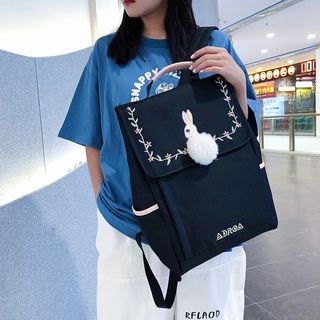 Schoolbag Female Student Flip Backpack Large Capacity15.6-Inch Laptop Backpack