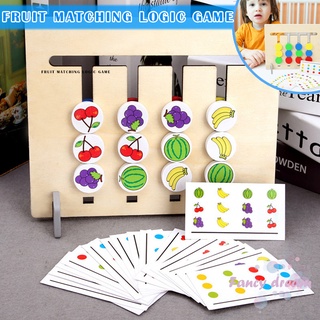 color fruta doble cara juego de coincidencia de madera montessori juguete lógico cognición niños juguete educativo