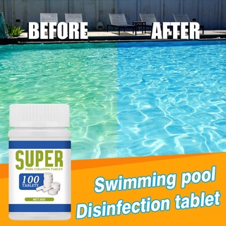 etaronicy 100pcs limpieza de piscina efervescente cloro tablet espuma limpiadores (1)