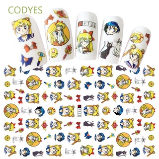CODYES 1pc Nail Art Decorations Cartoons Nail Stickers 3D Nail Stickers Manicure Tool Sailor Moon Nail Ornaments Foil Decals Wraps DIY Self Adhesive Manicure Accessories