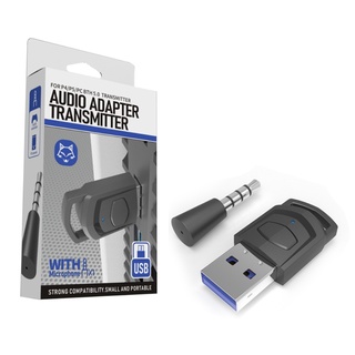 Para PS5/para PS4/PC Bluetooth compatible transmisor de Audio PC Bluetooth compatible con adaptador de auriculares inalámbricos receptor con micrófono azul T (1)