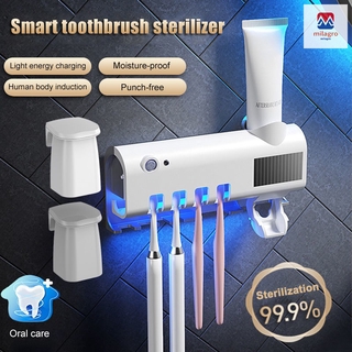 antibacterias uv cepillo de dientes titular automático dispensador de pasta de dientes limpiador hogar accesorios de baño conjunto