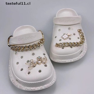 TAST Chain Shoe Charms Metal Charm Decoration for Croc Clog Shoes Pendant Buckle Kit CL