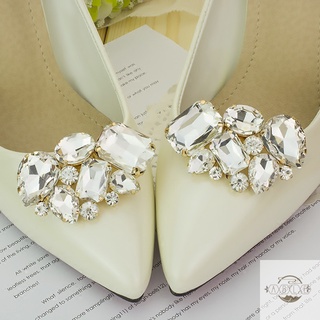 1 par de zapatos de novia de boda cips decoración zapato clip cristal encanto decoración accesorios (3)