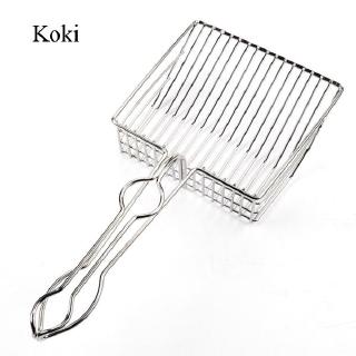 Koki - cuchara de arena de alambre de Metal resistente para gatos, pala para mascotas, inodoro, herramienta de limpieza para tamizar gatito perro