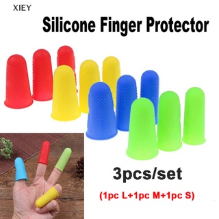 xi 3Pcs Silicone Anti-cut Heat Resistant Finger Protector Fingers Cap Cooking Tool cl